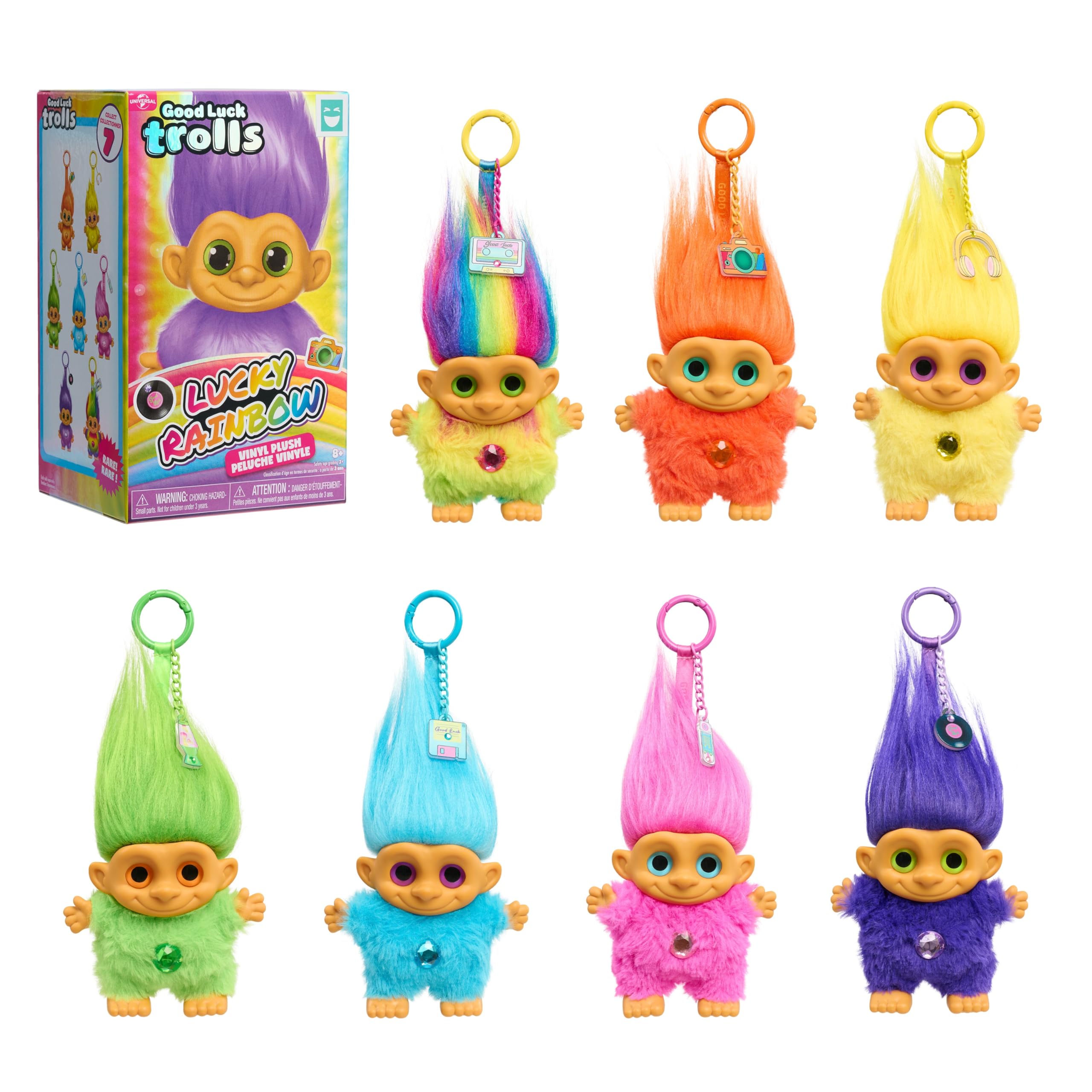 Amazon.com: HAPPY HAUL Good Luck Trolls Vinyl Plush Clip-on